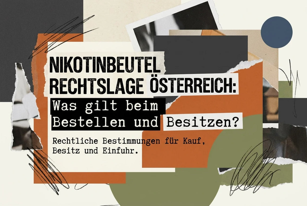 Professional header image for industry analysis: Nikotinbeutel Rechtslage Österreich: Was gilt beim Bestel...