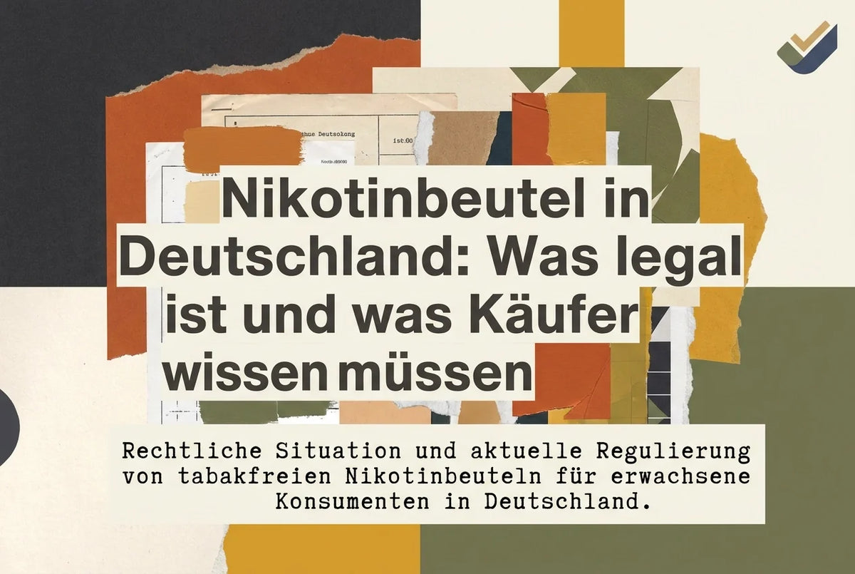 Professional header image for industry analysis: Nikotinbeutel in Deutschland: Was legal ist und was Käufe...