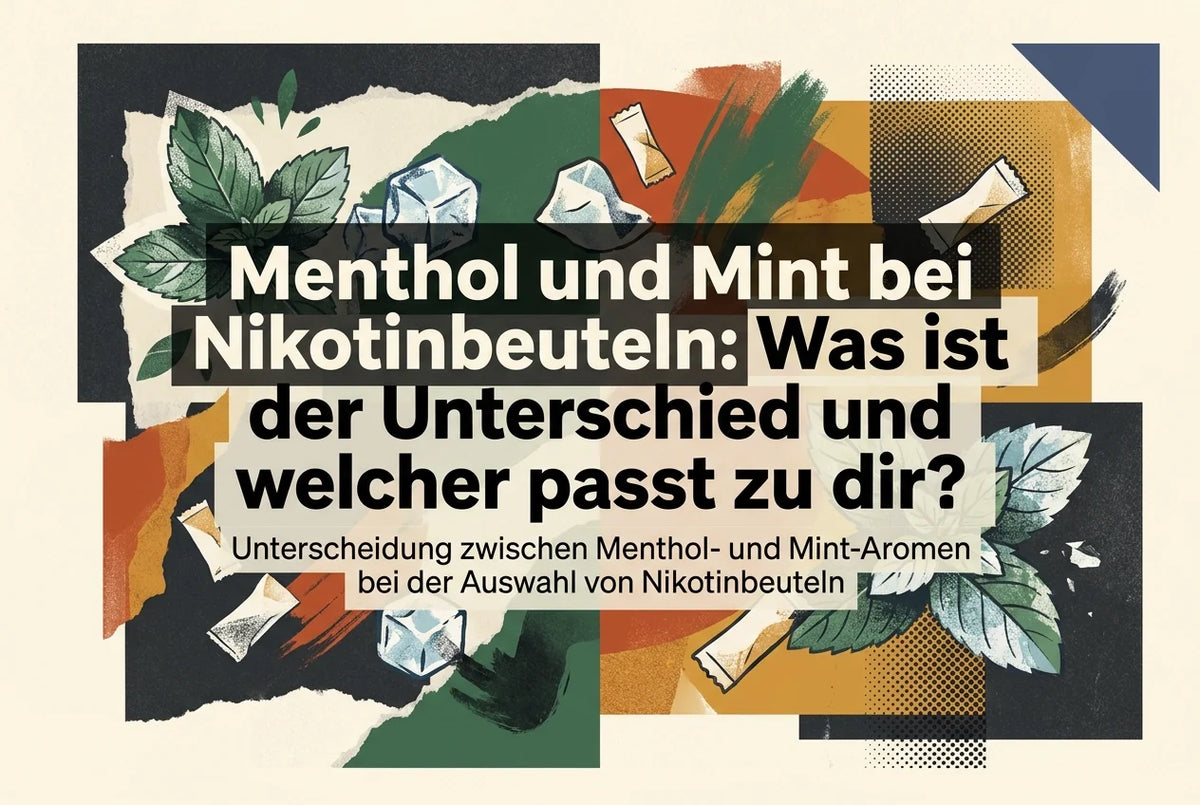 Professional header image for comparison analysis: Menthol und Mint bei Nikotinbeuteln: Was ist der Untersch...