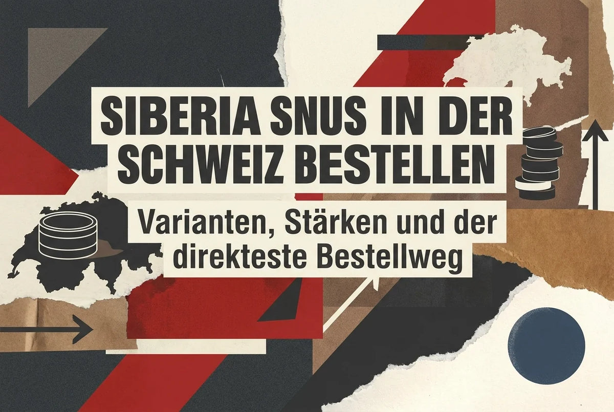Professional header image for comparison analysis: Siberia Snus in der Schweiz bestellen: Varianten, Stärken...