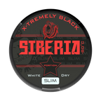 Siberia -80° White Dry Black Slim deodorant can with black and white design, front view showing the sleek, slim container.